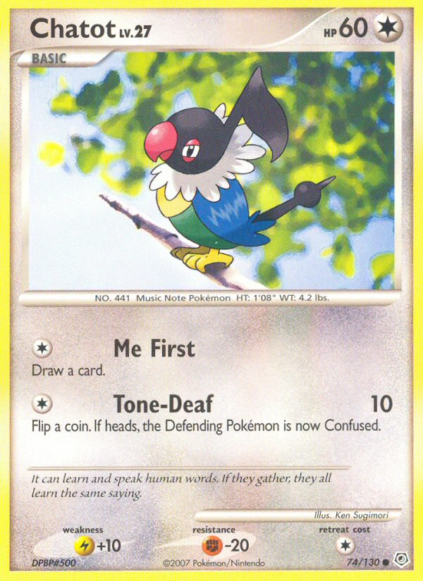 Chatot — Diamond & Pearl #074 / 130