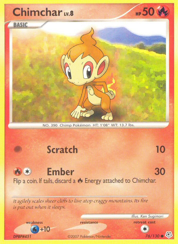 Chimchar — Diamond & Pearl #076 / 130