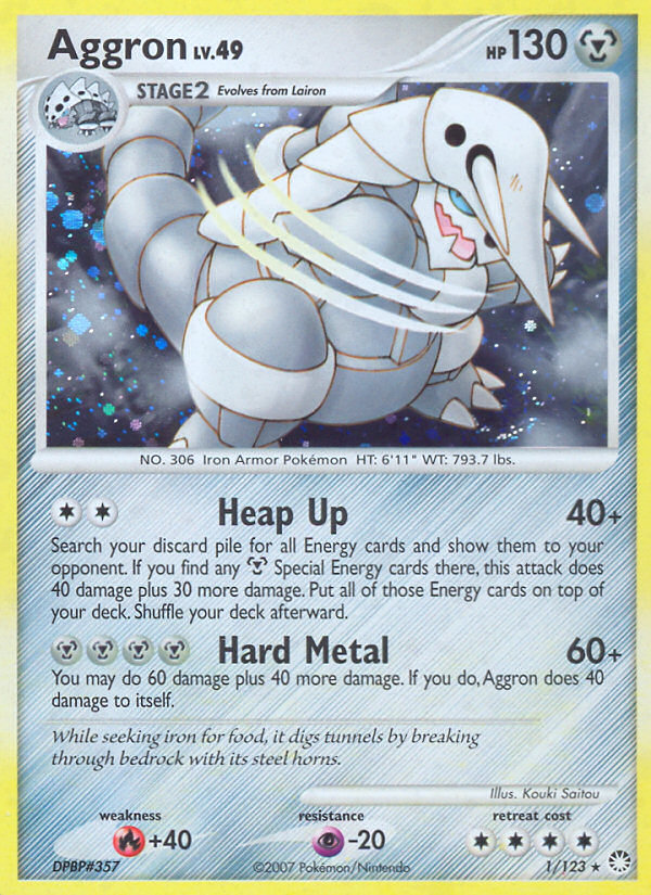 Aggron — Mysterious Treasures #001 / 123
