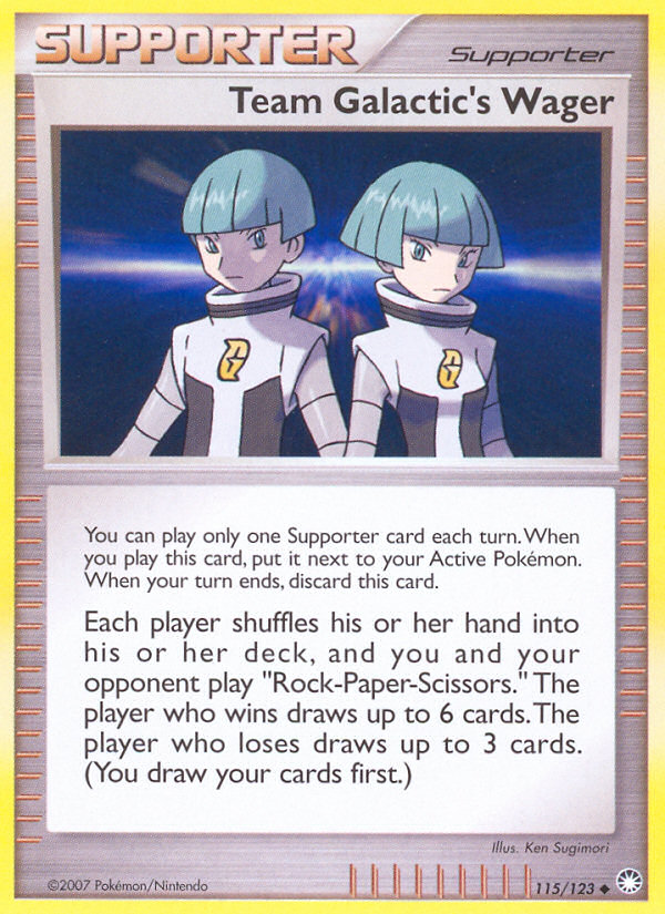 Team Galactic's Wager — Mysterious Treasures #115 / 123