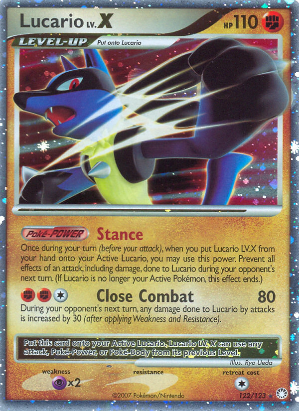 Lucario LV.X — Mysterious Treasures #122 / 123