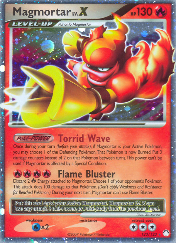 Magmortar LV.X — Mysterious Treasures #123 / 123