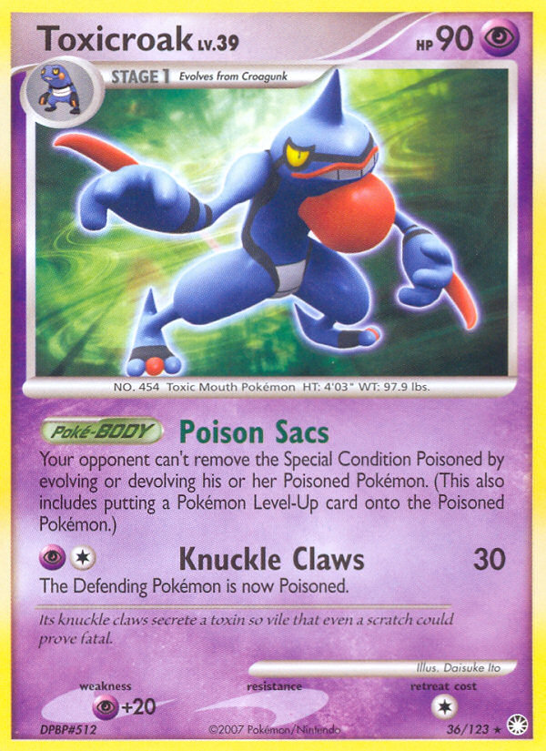 Toxicroak — Mysterious Treasures #036 / 123