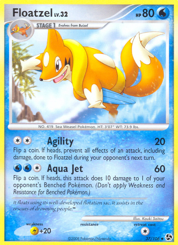 Floatzel — Great Encounters #037 / 106