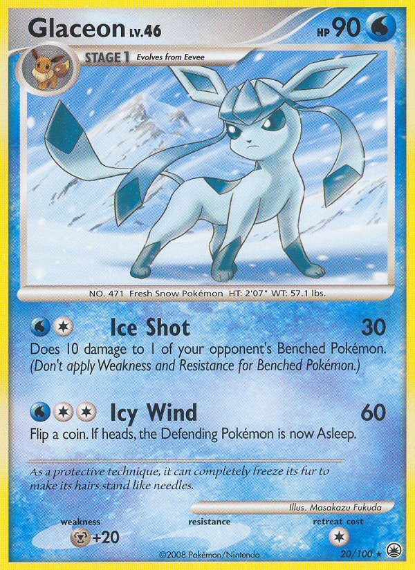 Glaceon — Majestic Dawn #020 / 100