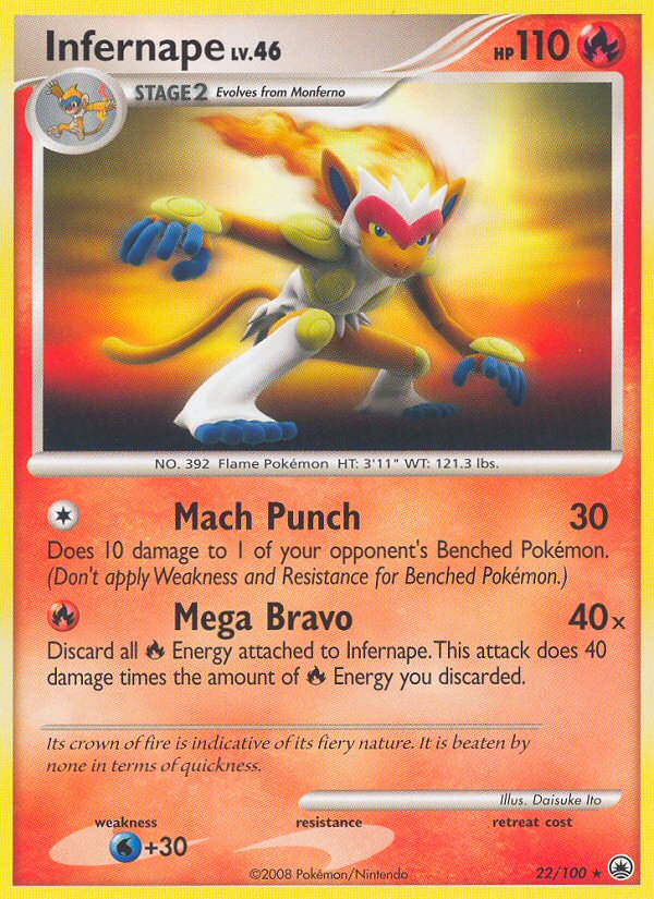 Infernape — Majestic Dawn #022 / 100