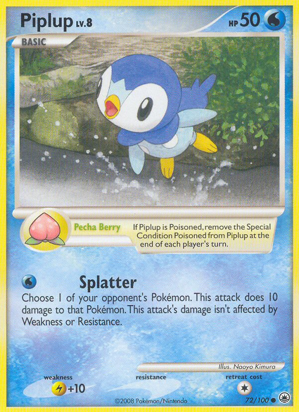 Piplup — Majestic Dawn #072 / 100