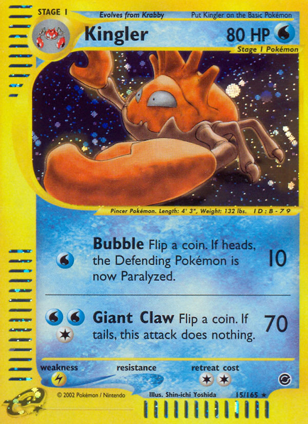 Kingler — Expedition Base Set #015 / 165