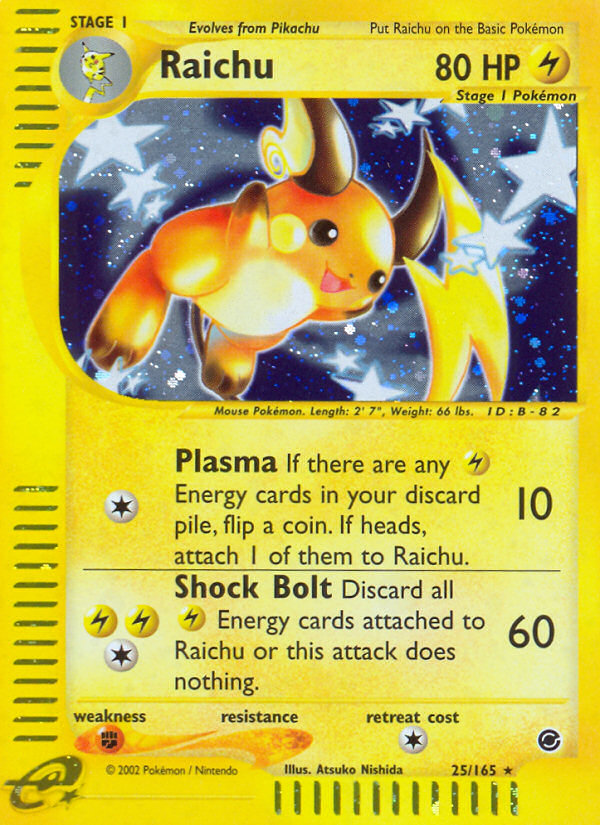 Raichu — Expedition Base Set #025 / 165
