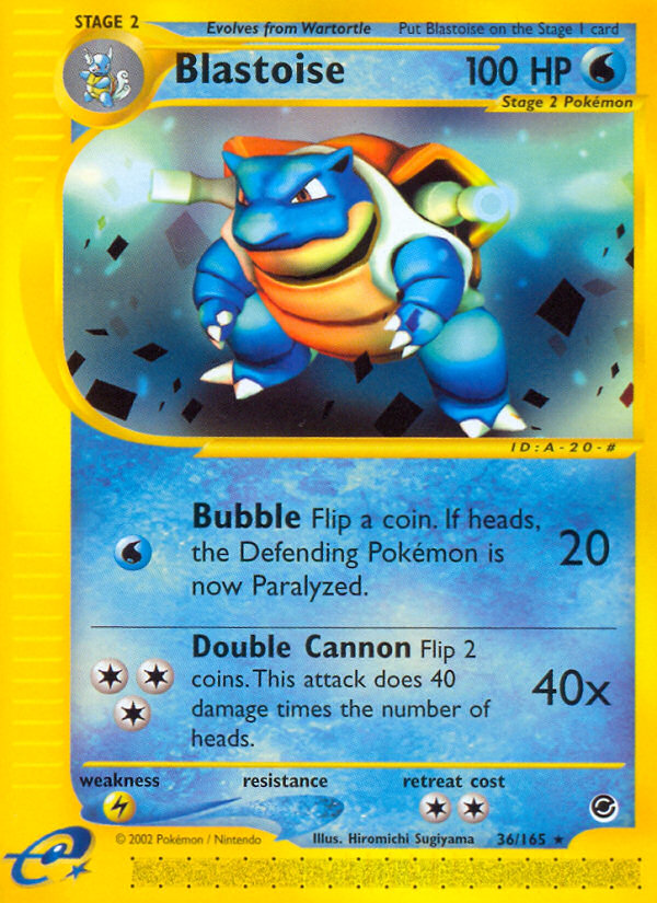 Blastoise — Expedition Base Set #036 / 165