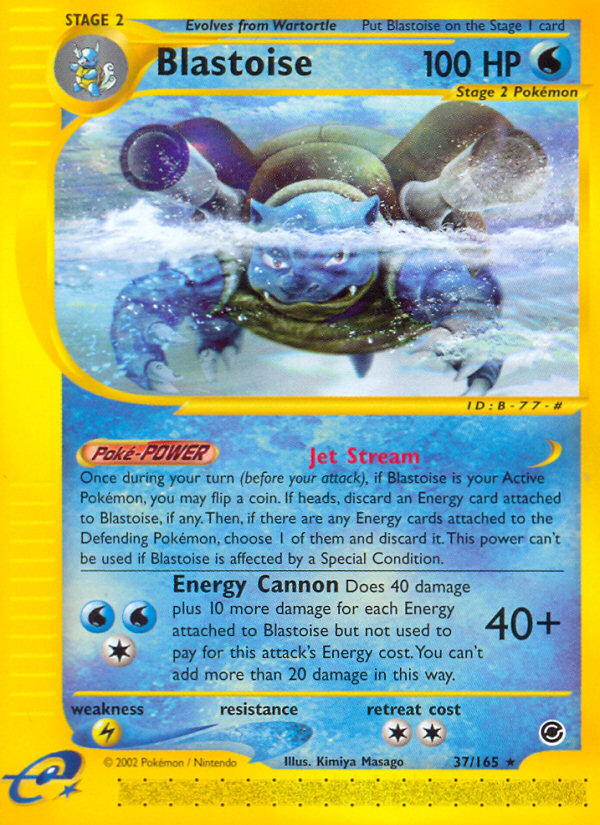 Blastoise — Expedition Base Set #037 / 165
