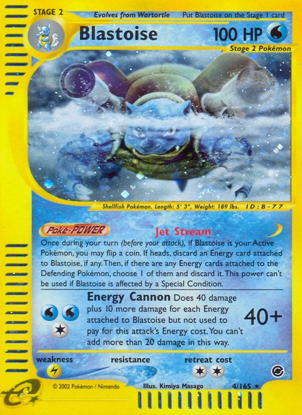 Blastoise — Expedition Base Set #004 / 165