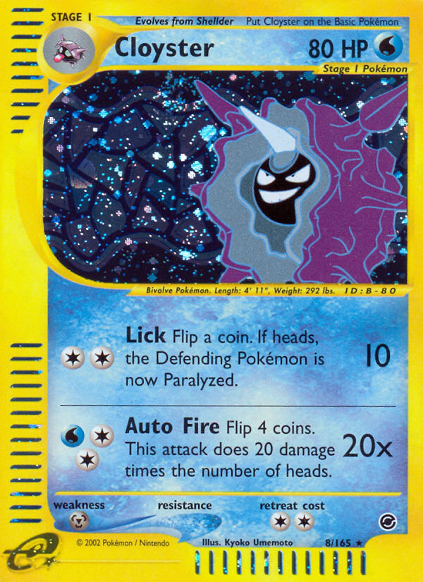 Cloyster — Expedition Base Set #008 / 165