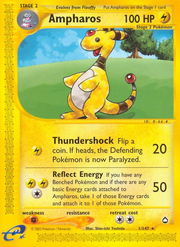 Ampharos — Aquapolis #001 / 147