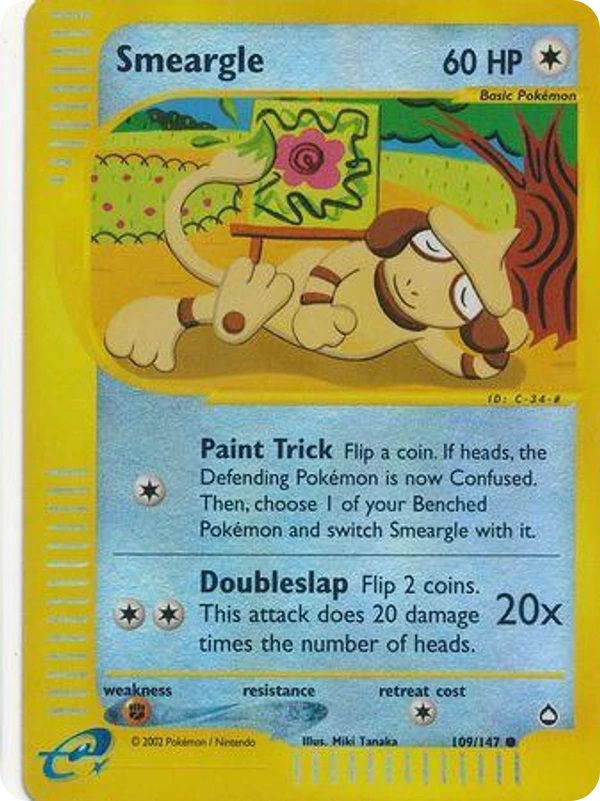 Smeargle — Aquapolis #109 / 147