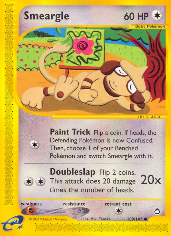 Smeargle — Aquapolis #109 / 147