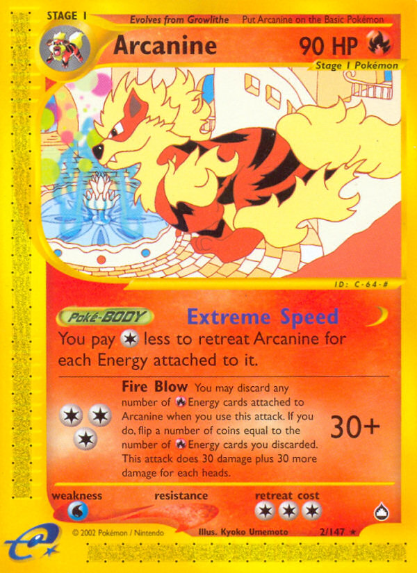 Arcanine — Aquapolis #002 / 147