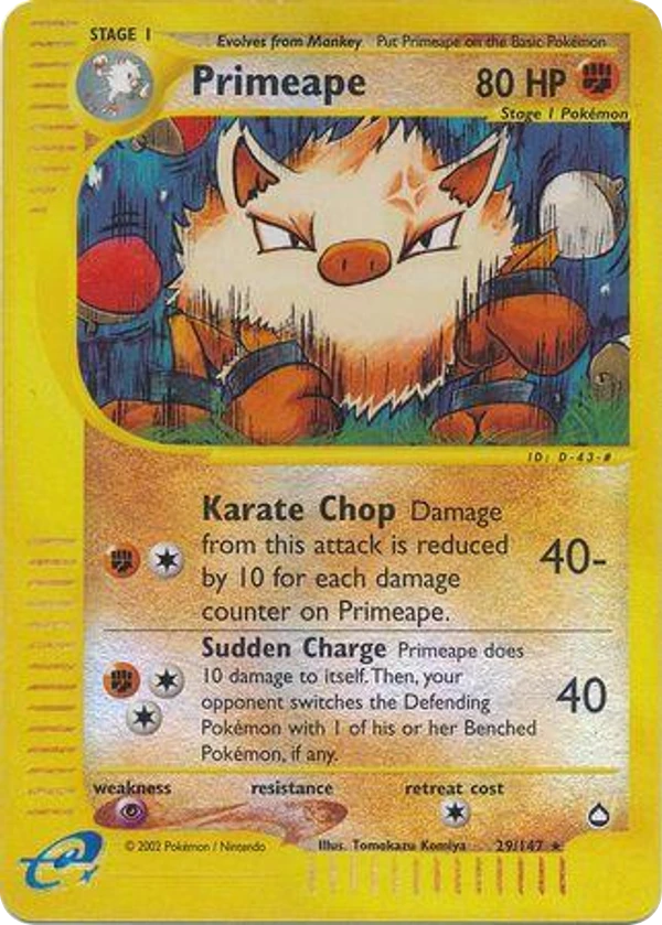 Primeape — Aquapolis #029 / 147