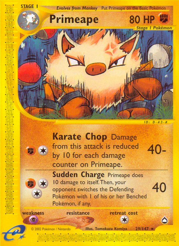 Primeape — Aquapolis #029 / 147