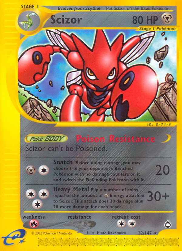 Scizor — Aquapolis #032 / 147