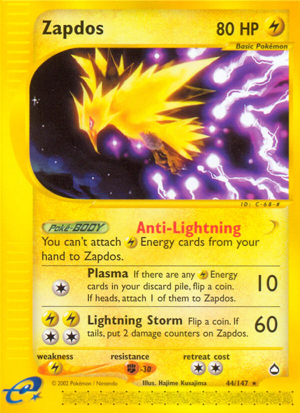 Zapdos — Aquapolis #044 / 147