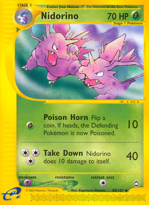 Nidorino — Aquapolis #055 / 147