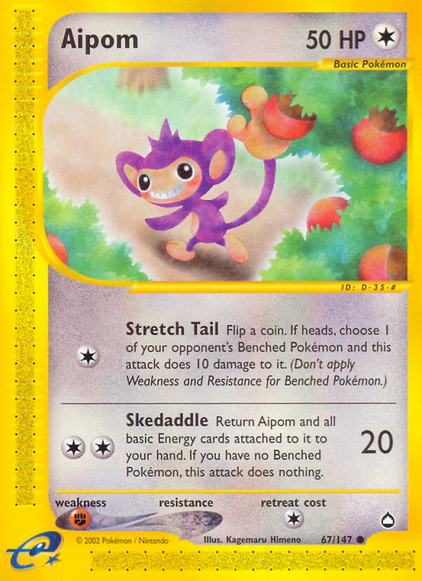 Aipom — Aquapolis #067 / 147