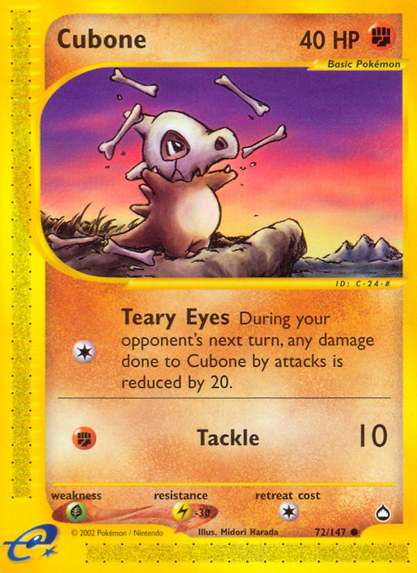 Cubone — Aquapolis #072 / 147