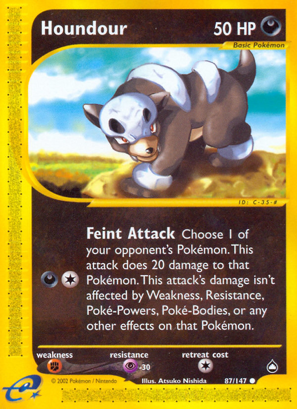 Houndour — Aquapolis #087 / 147