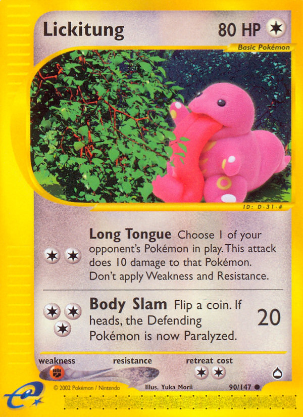 Lickitung — Aquapolis #090 / 147