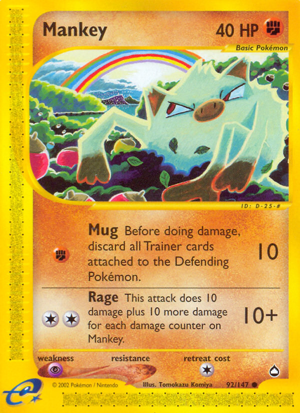 Mankey — Aquapolis #092 / 147