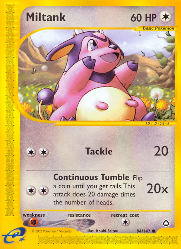Miltank — Aquapolis #094 / 147