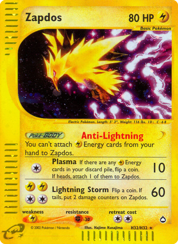 Zapdos — Aquapolis #032 / 147