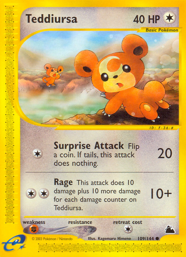 Teddiursa — Skyridge #109 / 144
