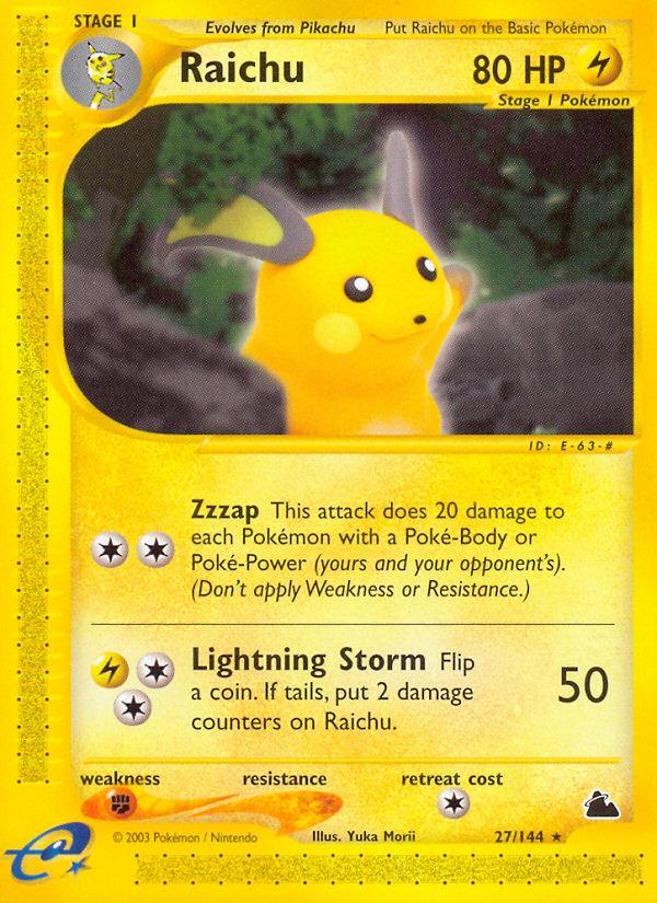 Raichu — Skyridge #027 / 144