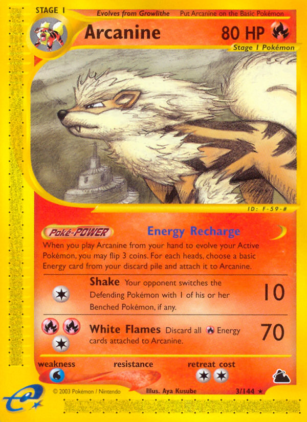 Arcanine — Skyridge #003 / 144