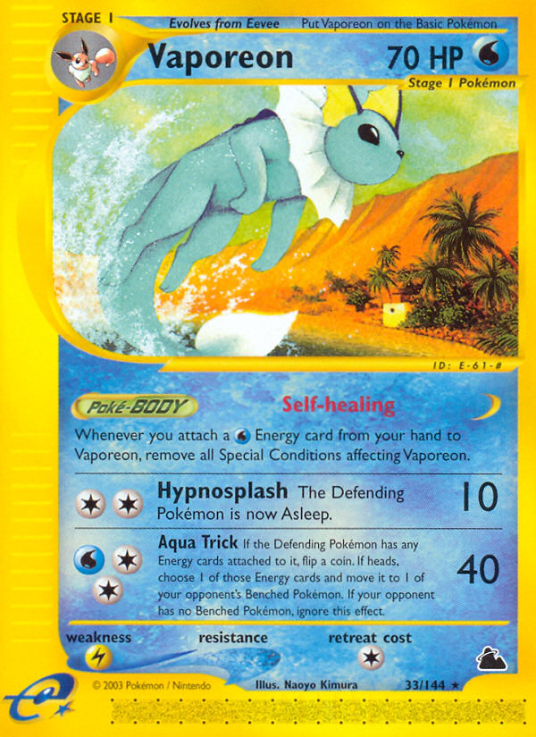 Vaporeon — Skyridge #033 / 144