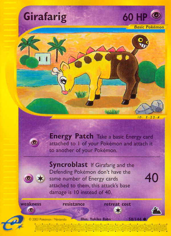 Girafarig — Skyridge #058 / 144