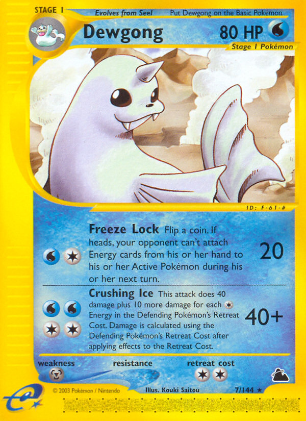 Dewgong — Skyridge #007 / 144
