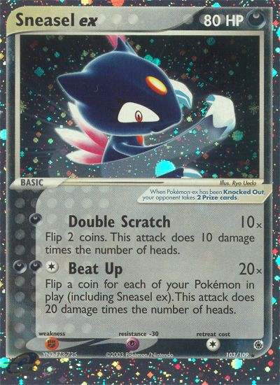 Sneasel ex — Ruby & Sapphire #103 / 109