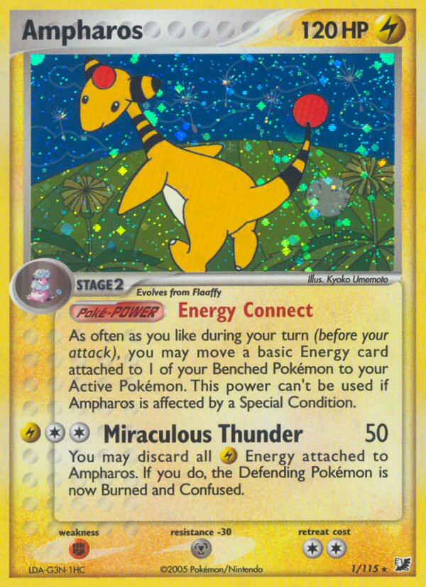 Ampharos — Unseen Forces #001 / 115