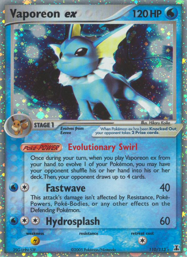Vaporeon ex — Delta Species #110 / 113