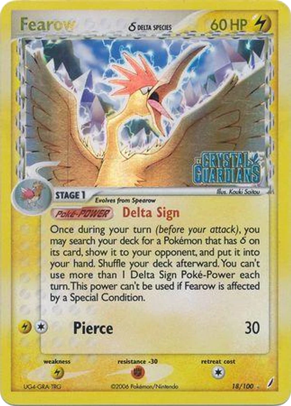 Fearow δ — Crystal Guardians #018 / 100