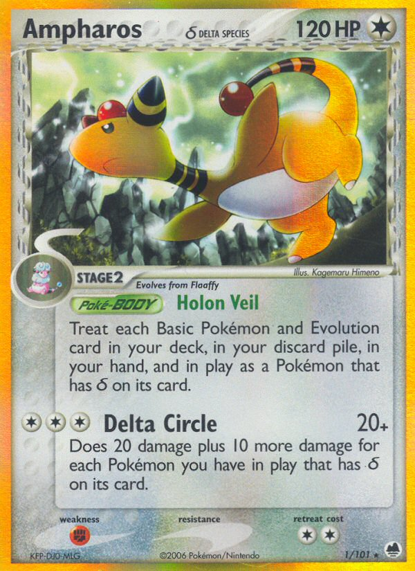 Ampharos δ — Dragon Frontiers #001 / 101