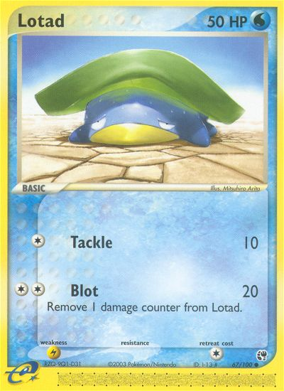 Lotad — Sandstorm #067 / 100