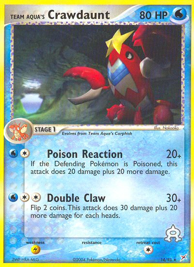 Team Aqua's Crawdaunt — Team Magma vs Team Aqua #014 / 95