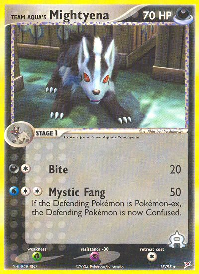 Team Aqua's Mightyena — Team Magma vs Team Aqua #015 / 95