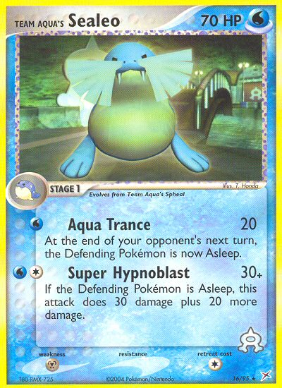 Team Aqua's Sealeo — Team Magma vs Team Aqua #016 / 95