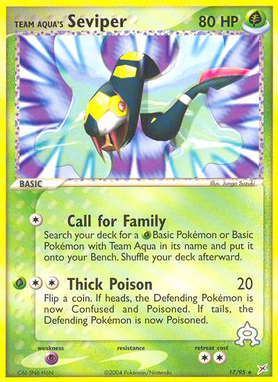 Team Aqua's Seviper — Team Magma vs Team Aqua #017 / 95
