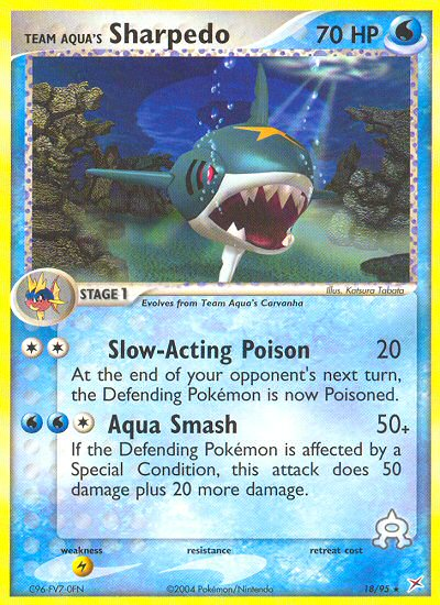 Team Aqua's Sharpedo — Team Magma vs Team Aqua #018 / 95